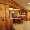 dining room in log house